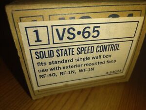Nutone VS-65 Solid State Speed Control opened box for fans RF-40 RF-1N WF-1N