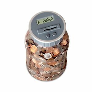 M&amp;R Digital Counting Coin Bank. Batteries Included! Personal Coin Counter/Mon...