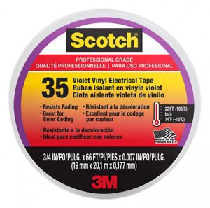 Scotch #35 Vinyl Electrical Tape, Violet, 3/4 in x in. x 66 ft., Violet