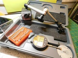 Clockwise Tools 0-105C Digital Dial Gauge Kit w/22 Extra Tips Base Magnet &amp; Arms