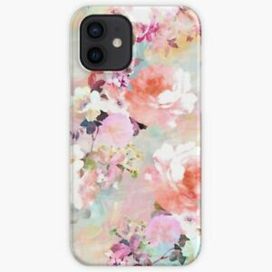 Romantic Pink Teal Watercolor Chic Floral Pattern iPhone Samsung Case &amp; Cover