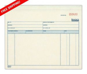Adams Invoice For Services Unit Carbonless Pack Nct8745 Paper Sequence Space Usa