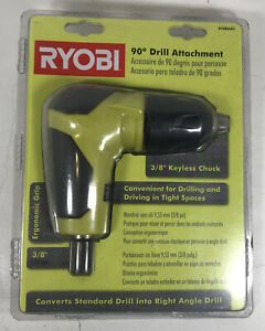 Ryobi Right Angle 90 Degree Drill Attachment 3/8&#034; Chuck A10RAA1 New Sealed