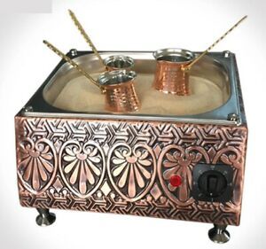 Copper Sand Coffee Machine with 3 Coffee Pots &amp; 2 coffee cups and 250g coffee