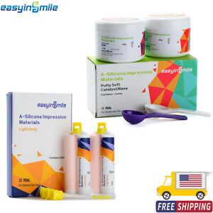 Easyinsmile Dental Silicone Impression Material Putty/Light Body Materials 2PC