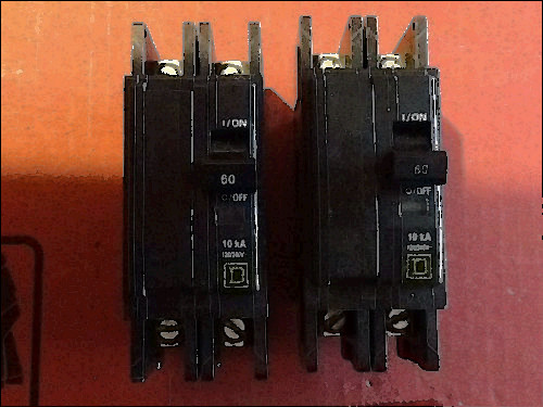 5 amp breaker for sale, (2) square d type qou 260 60 amp 240v circuit breaker