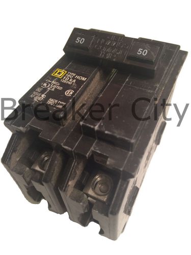 Square D 50 Amp 2-Pole HOM250 Circuit Breaker 120/240 VAC