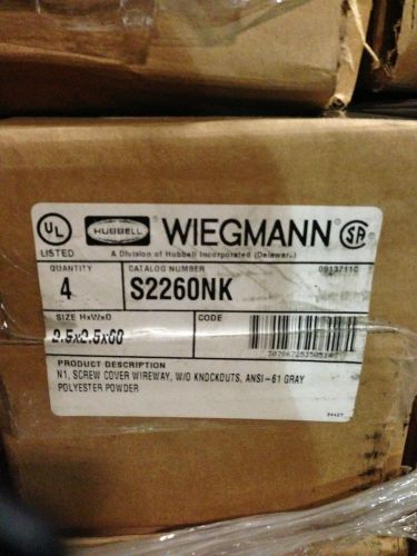 New factory overstock hubbell wiegmann s2260nk straight wire way no knockouts for sale