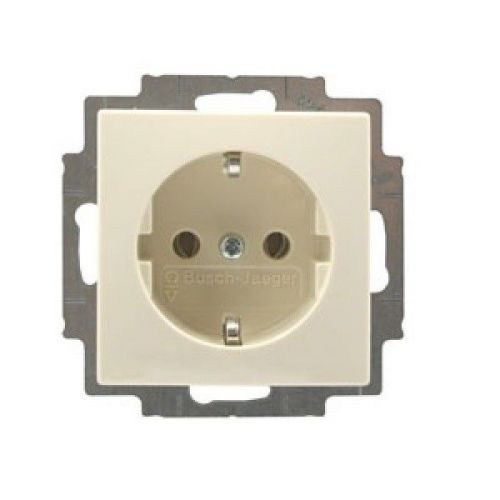Abb busch-jaeger 2011-0-3857 20 euc-92-507 schuko socket outlet white for sale