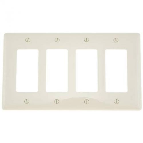 Decorator wallplate midi 4-gang almond npj264la hubbell electrical products for sale