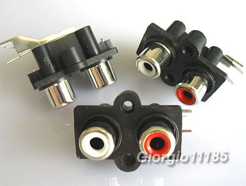 50pcs stereo rca connector female chassis sockets for sale