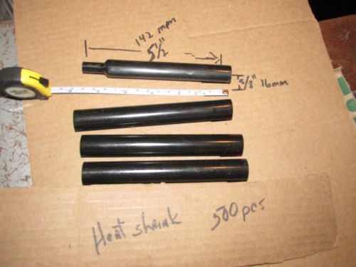 Box of 5/8&#034; black heat shrink tubing 500 pieces overstock surplus lot 16mm 142mm for sale