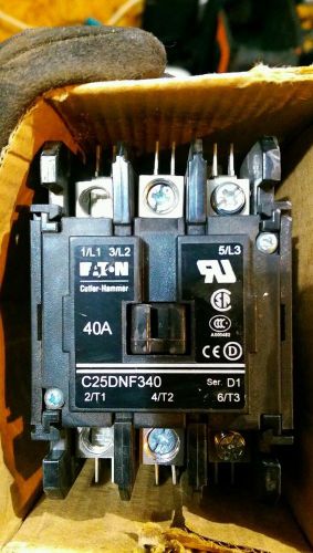 Eaton cutler hammer definite purpose contactor c25dny164a c25 series d1 40 amp for sale