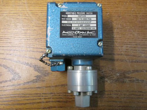 Unused nos neo dyn 200p1s28 adjustable pressure switch 500-3000psig .5a @ 125vdc for sale