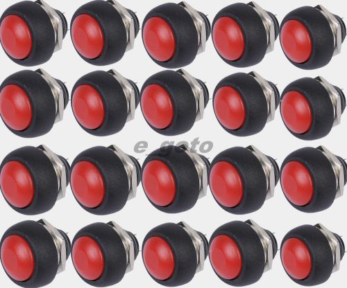 20pcs red 12mm waterproof momentary contac on/off push button mini round switch for sale