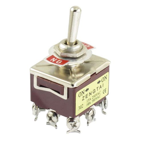 3PDT ON/ON 2 Position 9 Screw Terminals Toggle Switch 15A/250VAC 10A/380VAC