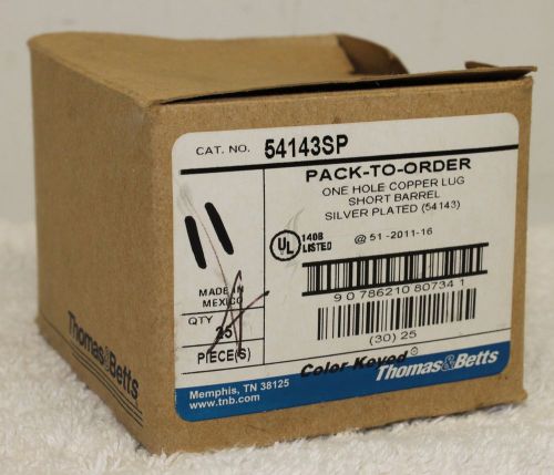 Thomas &amp; Betts T&amp;B QTY (11) 33 Brown 54143SP Silver Plated Compression Lug *NEW*