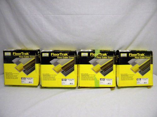 Lot of 4 hubbell kellems ft4y5 floor cable cover yellow 5&#039; pvc usa 20&#039; total for sale