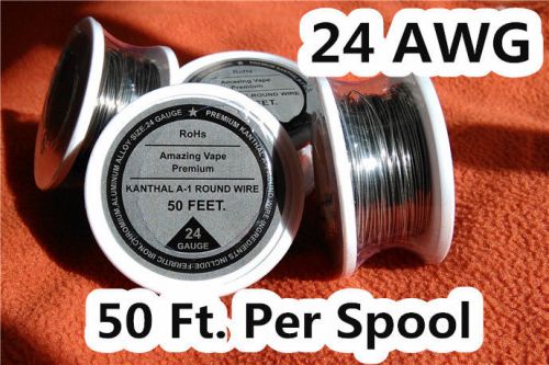 50 feet kanthal wire 24gauge 24awg,(0.51mm), a1 round resistance ! for sale
