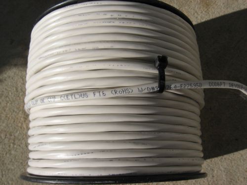 238&#039; White Plenum Rated Access Control Security Alarm Cable Wire 18/6  CMP 18AWG