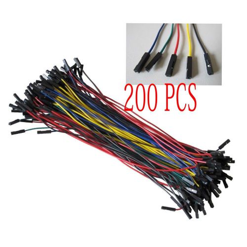 200pcs 200mm 1p to 1p female to female jumper wire dupont cable for arduino 20cm for sale
