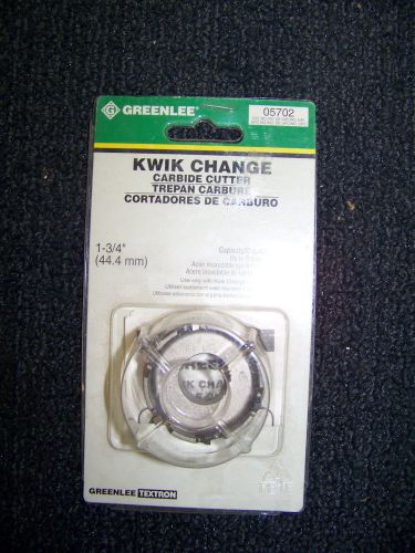 Greenlee kwik change carbide cutter 1 3/4&#034; # 05702 for sale