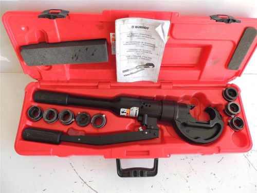 Burndy y750hsxt  hydraulic crimper crimping tool with 8 u-type dies 12 ton for sale