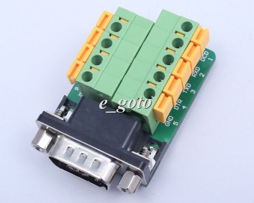 Db9-g6 nut type connector db9 9pin male adapter terminal module rs232 to termina for sale
