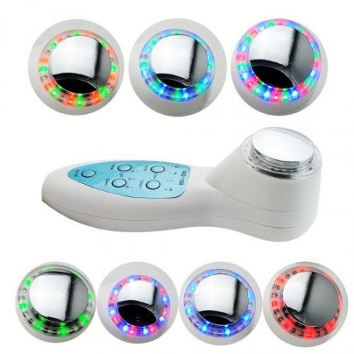 Portable 7 Color 3MH Led Photon Ultrasonic Ultrasound Facial Skin Therapy Device
