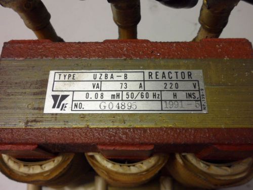Yaskawa electric reactor uzba-b 220v 73a power phase control spindle drive cacr for sale