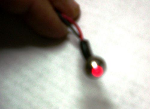 10 LED Sealed Miniature Indicator Assemblies with Mounting Hardware,5V WireLead