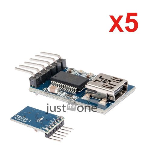 5PCS FT232RL USB to TTL Support 3.3V 5V Double Power Supply Debugger for Arduino
