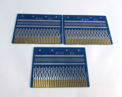 Lot of (3) Protoboard Plugboard Cardedge PCB 61-IO Gold =NOS=