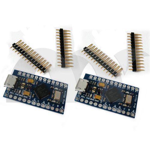2 pcs pro micro atmega 32u4-mu 5v 16mhz board  module for arduino-compatible for sale