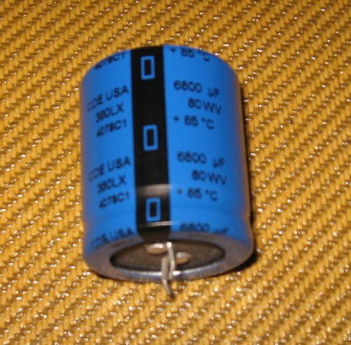 6800uf 500v electrolytic capacitor 85c, usa (cde) new, snap-in,strap-in max duty for sale
