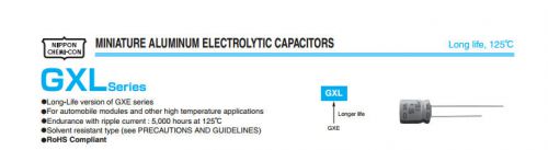 50pcs Nippon Chemi-Con NCC GXL 35V 470UF electrolytic Capacitor 12.5X20MM 125°C