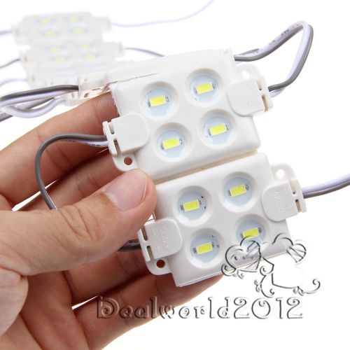10pc  dc 12v 4 leds 5730 smd white led injection module light lamp letter design for sale