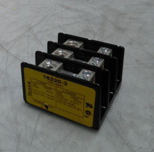 Buss power distribution box, 16220-3, 175 a, 600v, used, warranty for sale