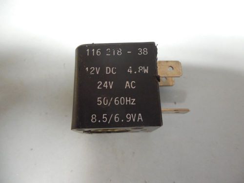 New no name solenoid coil 116 218-38 24vac 8.5/6.9va 8.5/6.9 va 11621838 for sale