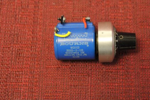 Bourns 3500S-2-103 10K Ohm 10 turn Wire Wound Potentiometer Used
