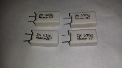 Micron Ceramic Resistor, 0.39 Ohm 2 W  5%  4 pcs