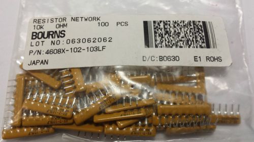 100 pcs 4608X-102-103LF BOURNS 10K Ohm 8 PIN SIP ISOLATED RESISTOR NETWORKS ROHS