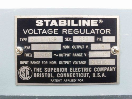 Stabiline ac voltage regulator 2kva emt4102r for sale