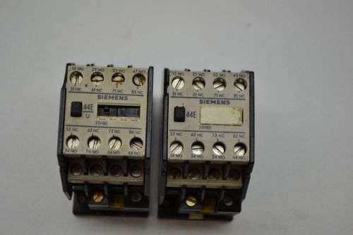 Lot 2 siemens assorted 3th82-93-0a 3th82 44-0a contactor relay 132v-ac d401660 for sale