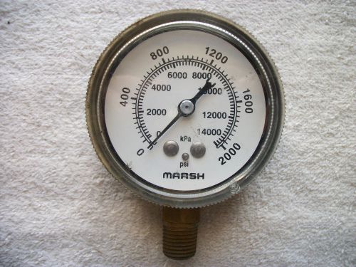 Marsh gauge 0-2000 psi  0-14000 kpa - new for sale