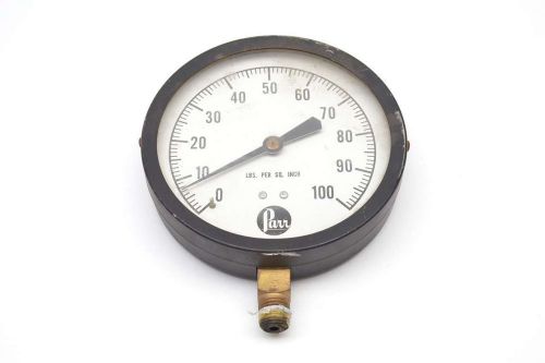 Parr 0-100psi 4-1/2 in 1/4 in npt pressure gauge b439675 for sale