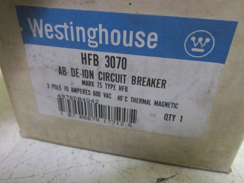 WESTINGHOUSE HFB 3070 CIRCUIT BREAKER 600VAC *NEW IN A BOX*