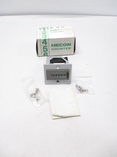 NEW HECON G0 404 165 4 6-DIGIT 24V-DC COUNTER D476413