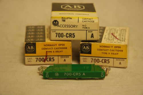 Allen bradley 700-cr5 contact cartridge lot of 3 series a new in box type r n.o. for sale