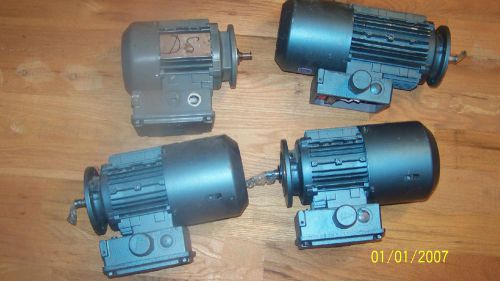 4 moters eurodrive electric motor, one is  .5 hp 1700 rpm check rating from pic